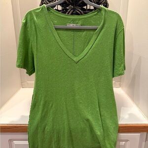 We The Free Lime Short Sleeve V-Neck Tee